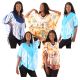 Set Of 5 Tie Dye Embroidered Poncho