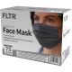FLTR General Use Face Mask, Single Use, One Size, Black, 75 ct