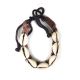 Leather Braid & Shell Bracelet: Brown