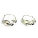 Large Fula Silver Twist Earrings - 1½