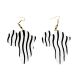 Zebra Striped Wooden Africa Earrings