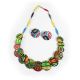 Kitenge Disc Necklace & Earrings