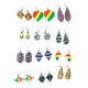 Set Of 12 Afrocentric Bone Earrings