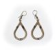 Tuareg Silver Earrings - Hoops w/Black