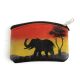 Leather African Coin Purse: Elephant