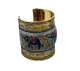 Painted Brass Cuff: Elephants