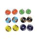 Set Of 6 Maasai Beaded Circle Earrings