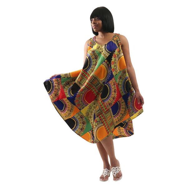 Makola Trad Patch Print Umbrella Spring Dress